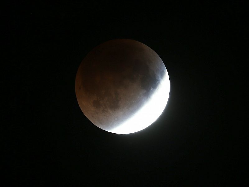 Rare Lunar Eclipse Cast Red Cast Over Moon