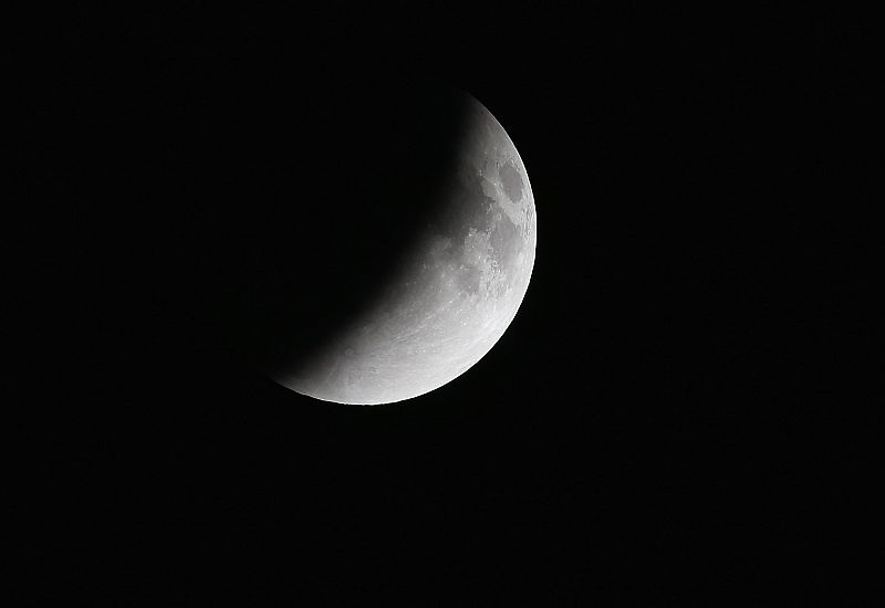 Rare Lunar Eclipse Cast Red Cast Over Moon