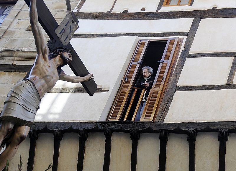 Jueves Santo en la localidad guipuzcoana de Segura