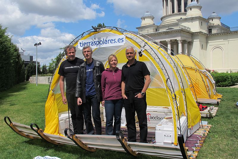 Los miembros de la expedición a Groenlandia 2014 en la presentación en Madrid.