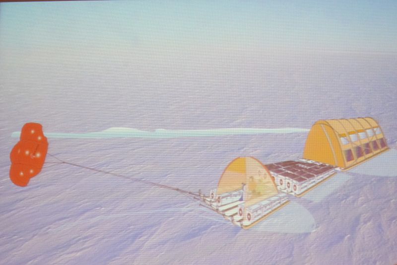 Reproducción del trineo que se empleará en la expedición Groenlandia 2014.