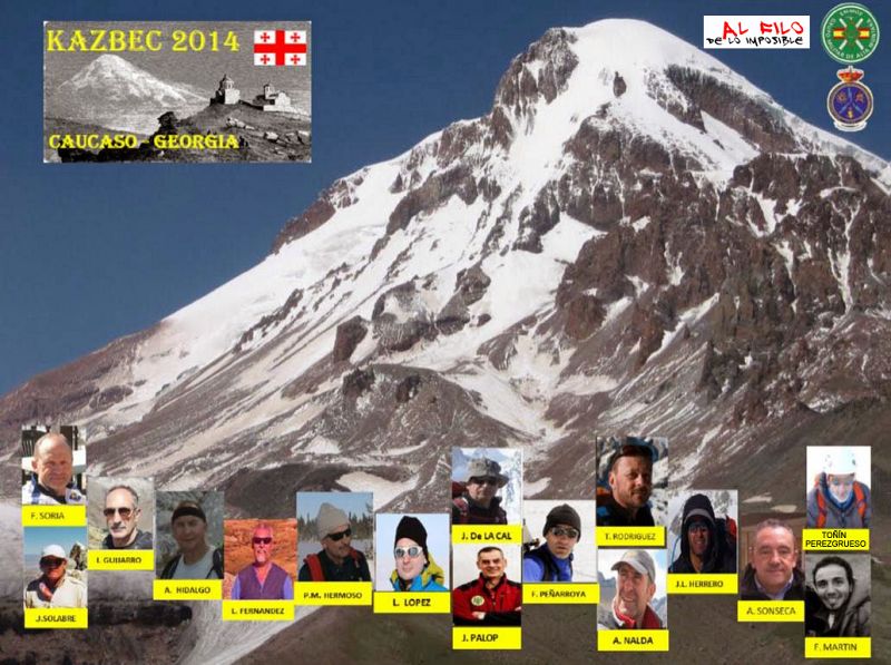 El grupo expedicionario al completo