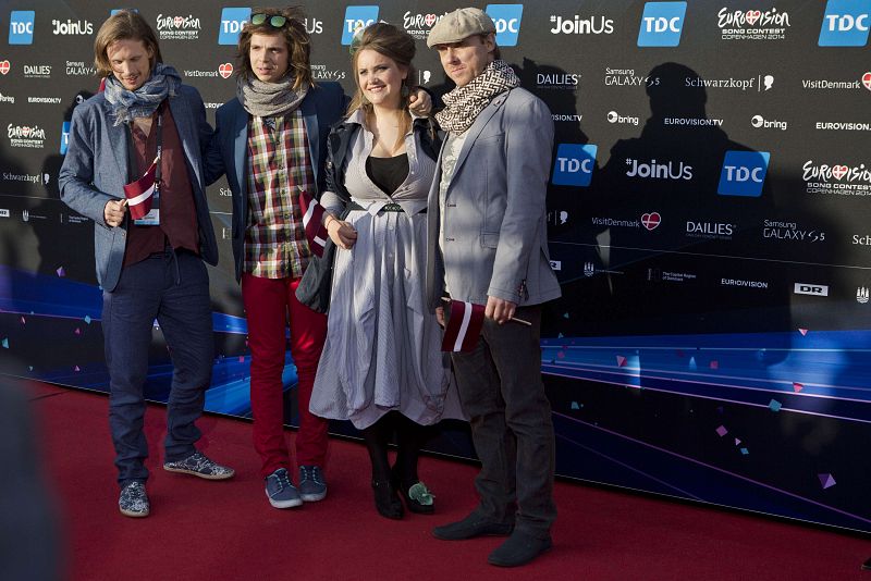 Aarzemnieki, en la Welcome Party de Eurovisión