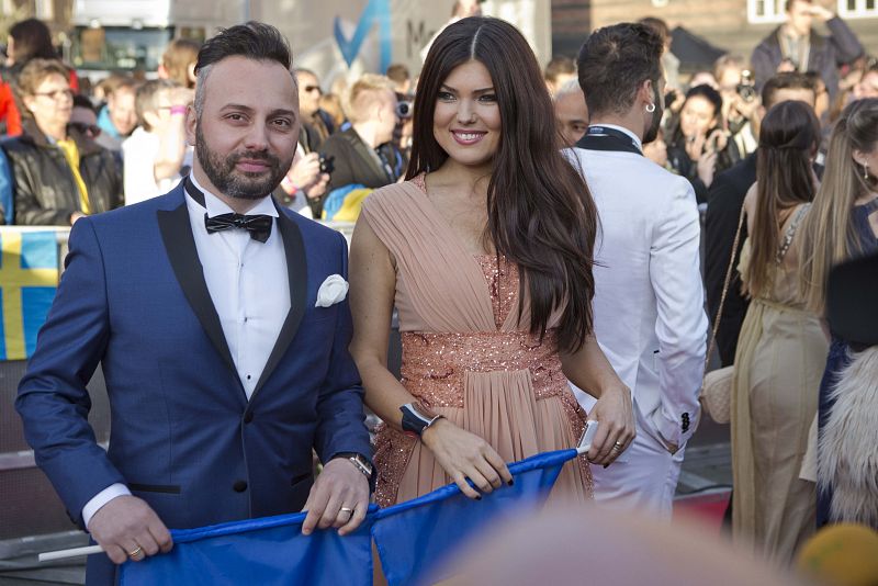Paula Seling y Ovi, representantes de Rumanía en la Welcome Party de Eurovisión
