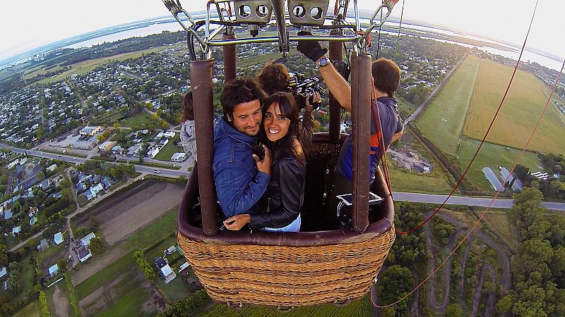 Vistas de la ciudad desde el globo con Almudena