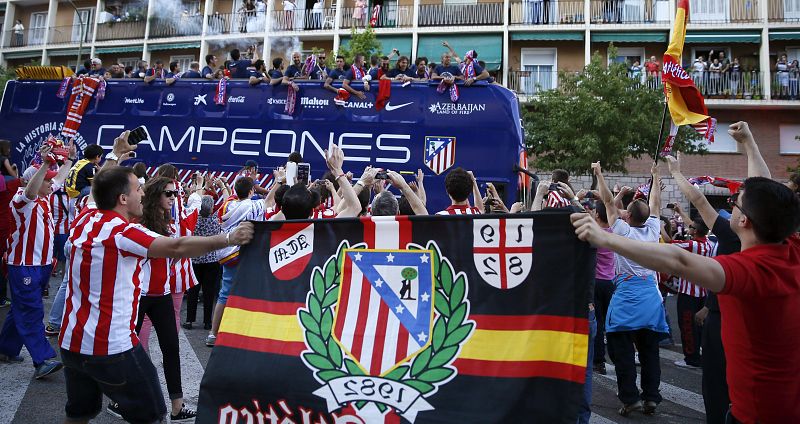 EL ATLÉTICO DE MADRID CELEBRA CON LOS AFICIONADOS EL TÍTULO DE LIGA