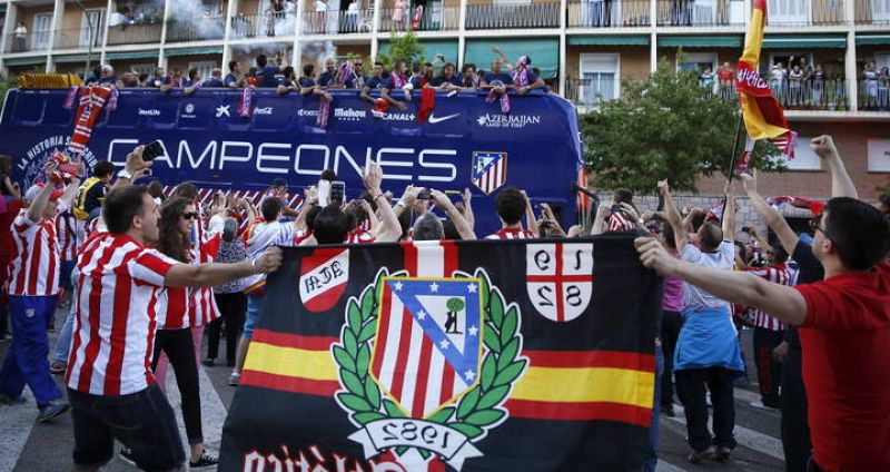 EL ATLÉTICO DE MADRID CELEBRA CON LOS AFICIONADOS EL TÍTULO DE LIGA