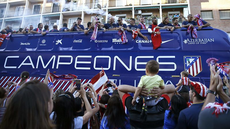 EL ATLÉTICO DE MADRID CELEBRA CON LOS AFICIONADOS EL TÍTULO DE LIGA