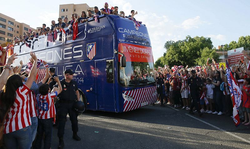 EL ATLÉTICO DE MADRID CELEBRA CON LOS AFICIONADOS EL TÍTULO DE LIGA