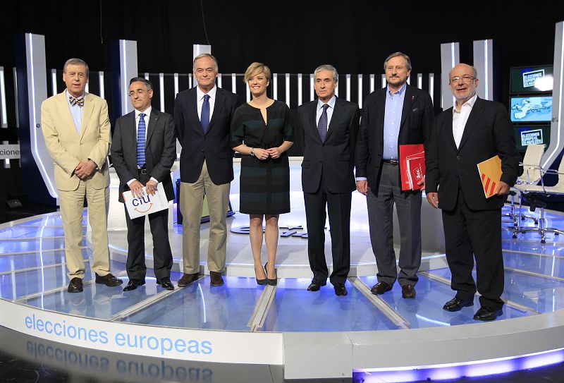 El lunes 19 de mayo, los candidatos electorales de los principales partidos que concurren a los comicios europeos celebraron un debate a seis en TVE.