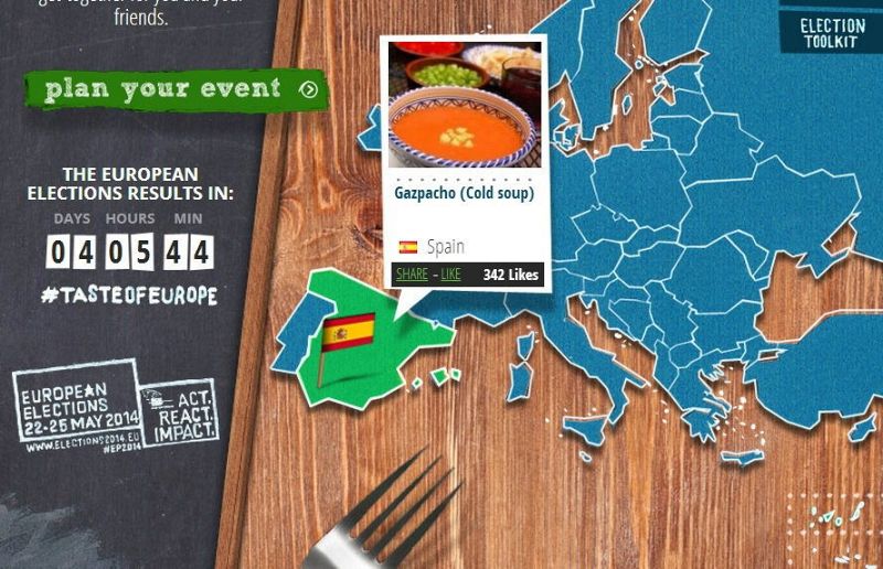 Si se piensa mejor con el estómago lleno, es probable que una buena comida también ayude a votar. Con esa premisa, el Parlamento Europeo ha utilizado estos días la gastronomía como reclamo para despertar la eurofilia, a través un paseo por las receta