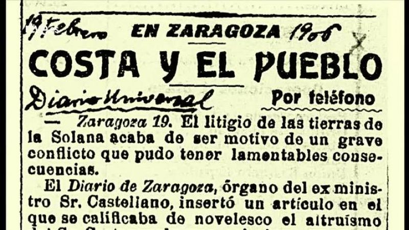 Noticia publicada en febrero de 1906, en el Diario Universal