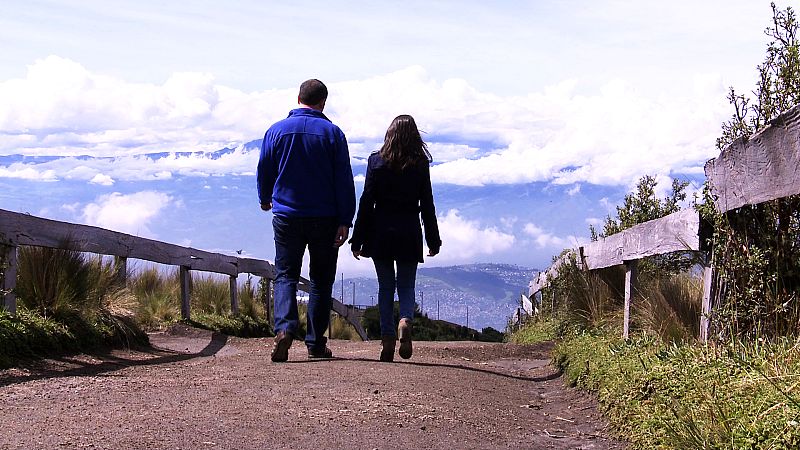 Carmen y Marcos, camino del teleférico