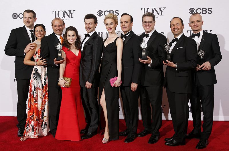 The cast and crew of "A Gentleman's Guide to Love & Murder" during the American Theatre Wing's 68th annual Tony Awards at Radio City Music Hall in New York