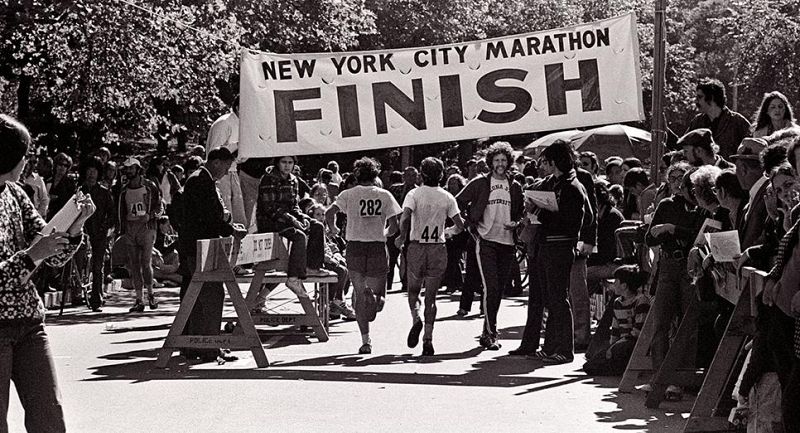 Llegada del maratón de Nueva York de 1972