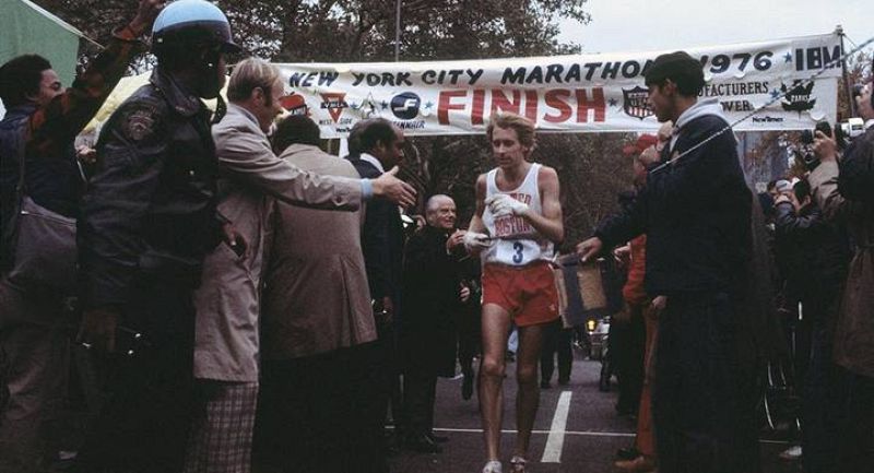 Llegada del maratón de Nueva York de1976 