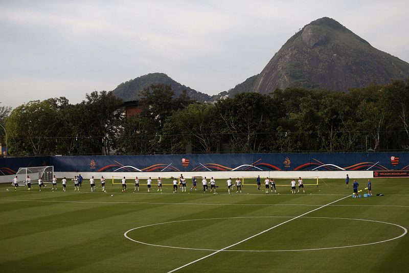 La selección holandesa se entrena en las instalaciones del Flamengo.