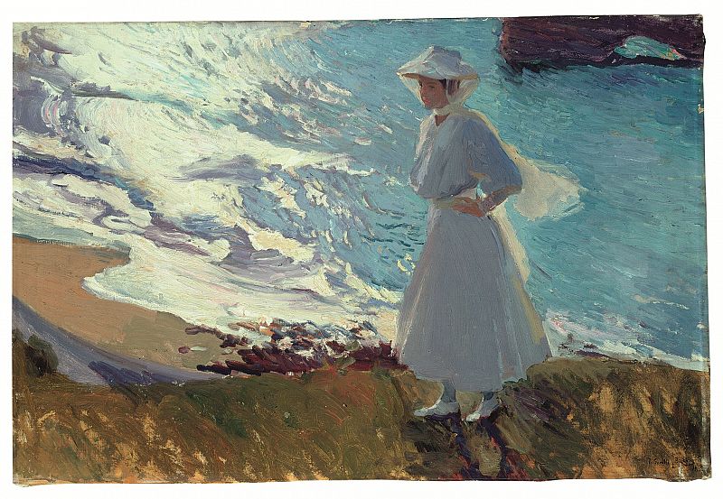 Joaquín Sorolla. María en la Playa de Biarritz (1906)