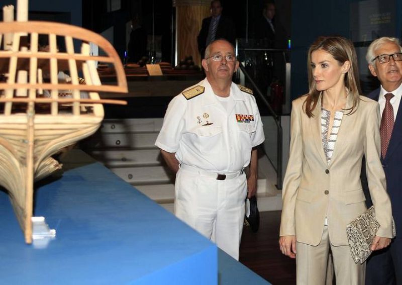  Los Principes de Asturias, en la inauguración de la exposición "El último viaje de la fragata Nuestra Señora de las Mercedes"