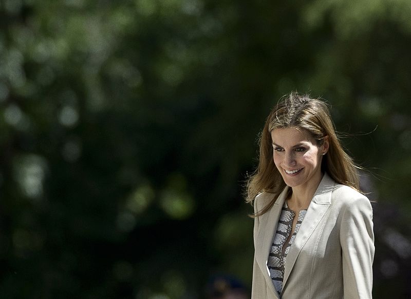 Los Principes de Asturias, a su llegada a la exposición "El último viaje de la fragata Nuestra Señora de las Mercedes"