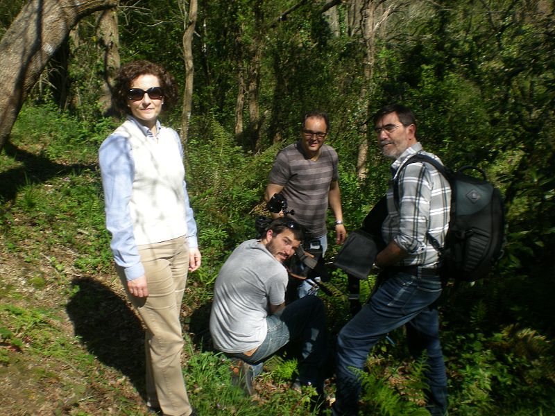 Con Sonia, en el bosque de Altamira