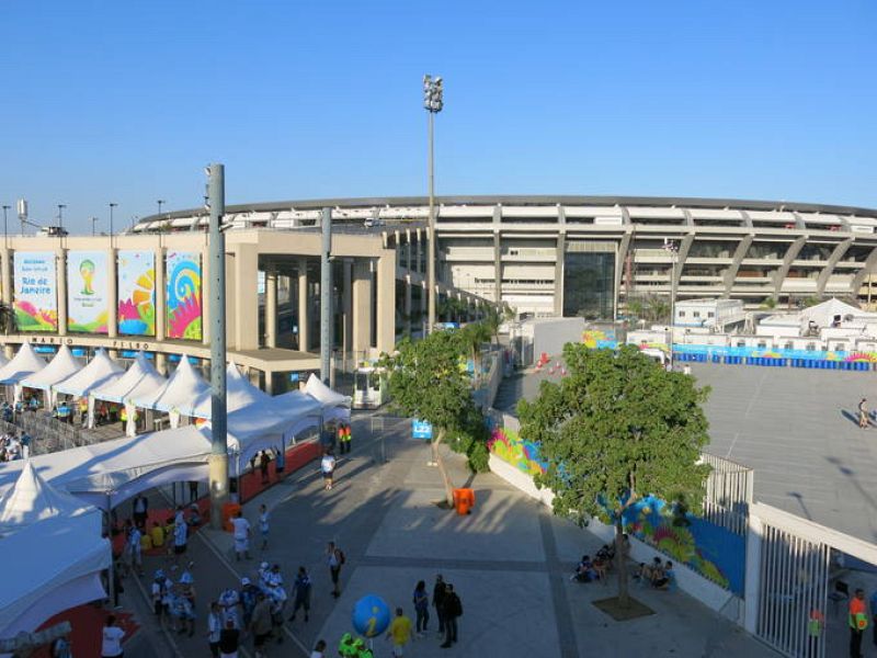 El mítico estadio de Maracaná, momentos antes de su primer partido en el Mundial.