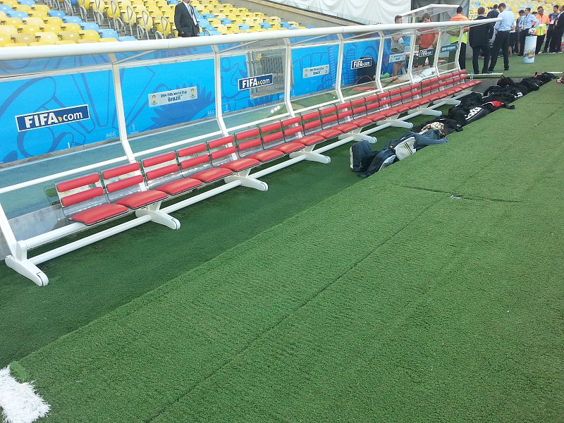 Banquillo del estadio del Maracaná.