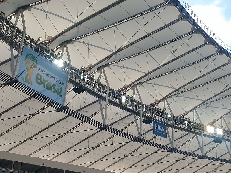 Detalle del techo metálico de Maracaná.