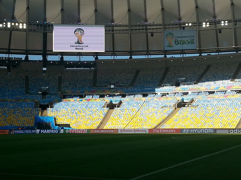 El interior de Maracaná, impoluto tras una profunda renovación de arriba a abajo para el Mundial de Brasil.