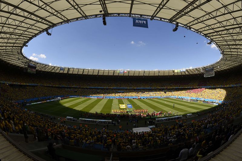 Gran expectación en el estadio Mineirao de Belo Horizonte.