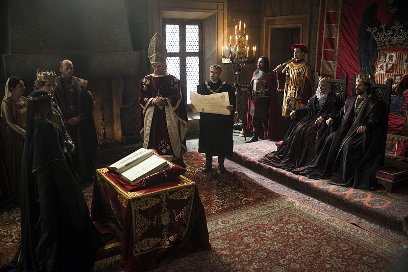 Isabel y Manuel de Portugal juran ante los Reyes Católicos las leyes de Castilla. El reino y las cortes reconocen a la hija mayor de Isabel y Fernando como legítima heredera