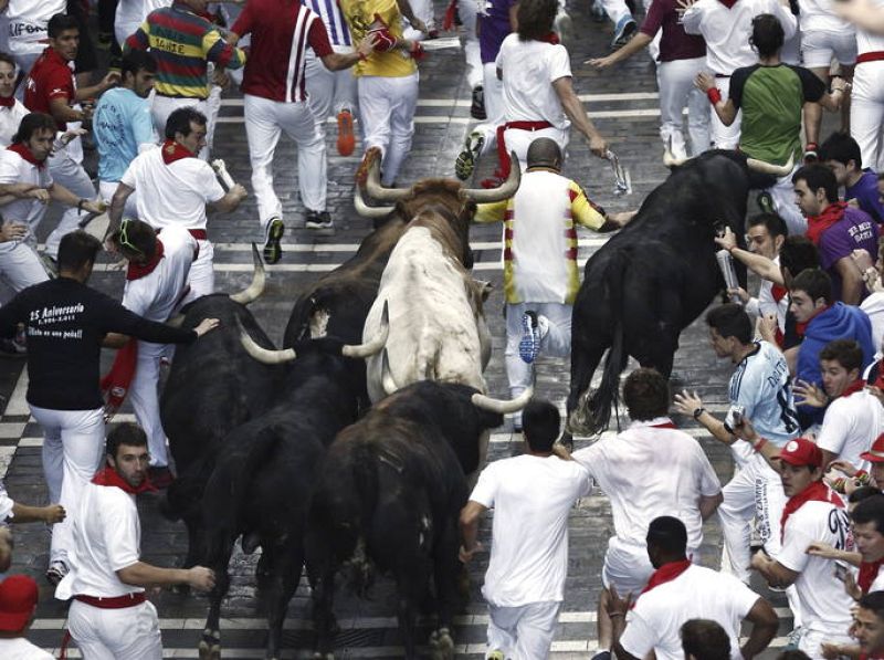 SEGUNDO ENCIERRO CON TOROS DE LA GANADERÍA DE DOLORES AGUIRRE YBARRA