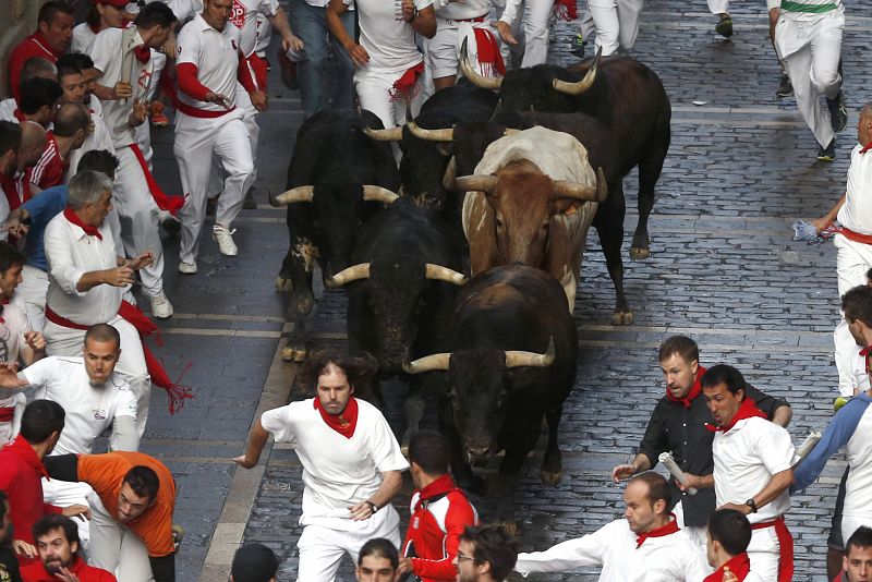 SEGUNDO ENCIERRO CON TOROS DE LA GANADERÍA DE DOLORES AGUIRRE YBARRA