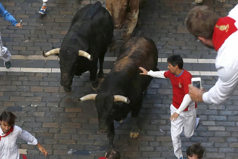 SEGUNDO ENCIERRO CON TOROS DE LA GANADERÍA DE DOLORES AGUIRRE YBARRA