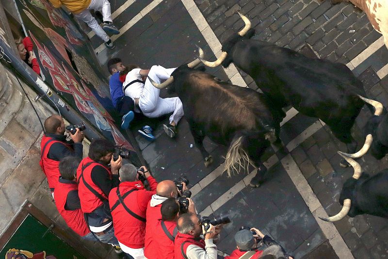 SEGUNDO ENCIERRO CON TOROS DE LA GANADERÍA DE DOLORES AGUIRRE YBARRA