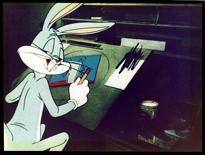 Bugs Bunny en un fotograma de "Duck Amuck" (1953)