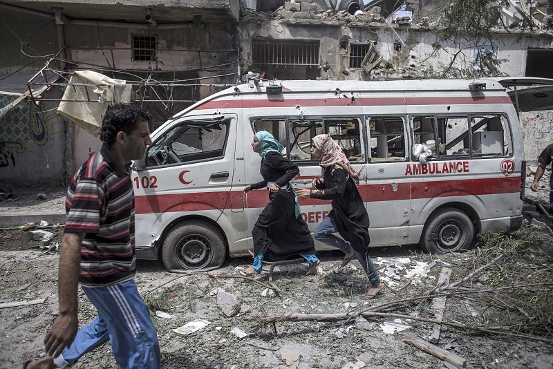 Al menos 62 personas han muerto en el barrio de Shahiya (Gaza).