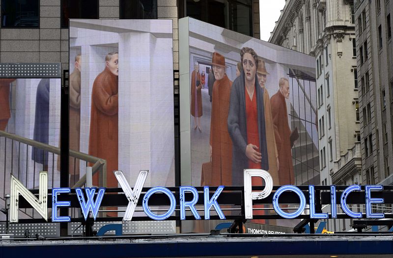 George Tooker, "The Subway" (1950)