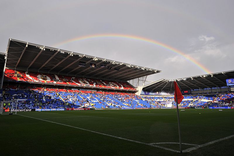 El Cardiff City Stadium, momentos antes del comienzo del partido.