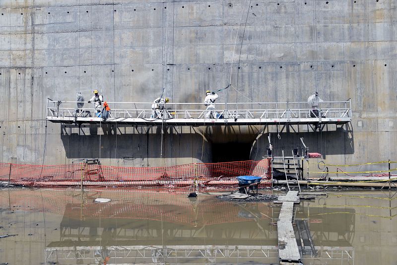 Trabajadores en Cocoli, cerca de Ciudad de Panamá