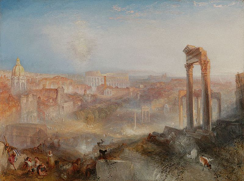 Turner, "Roma moderna - Campo Vaccino" (1839)