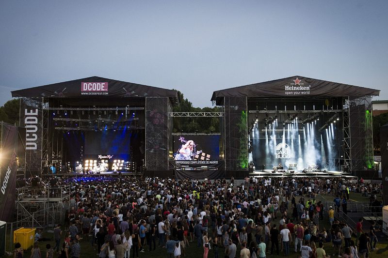 Vista general del DCODE Festival en Cantarranas de la Ciudad Universitaria en la temporada estival de festivales que se despide con la última gran cita antes del otoño.