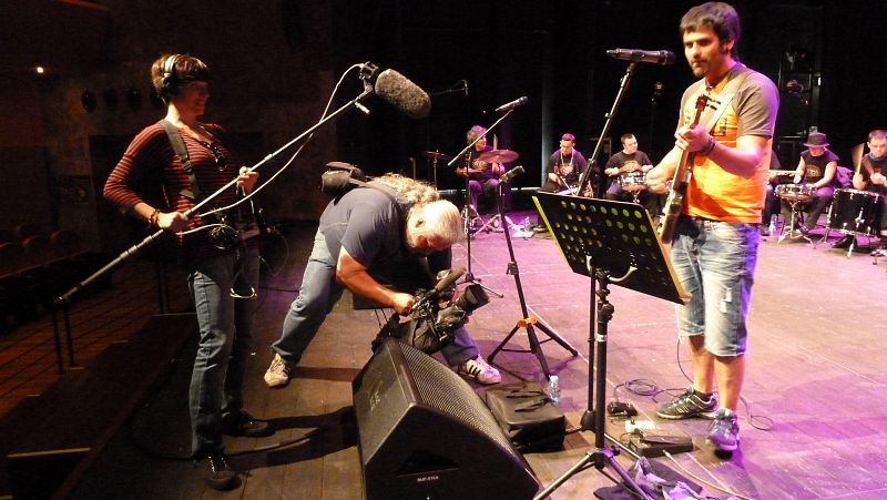 En el concierto de Motxila 21 en Tudela