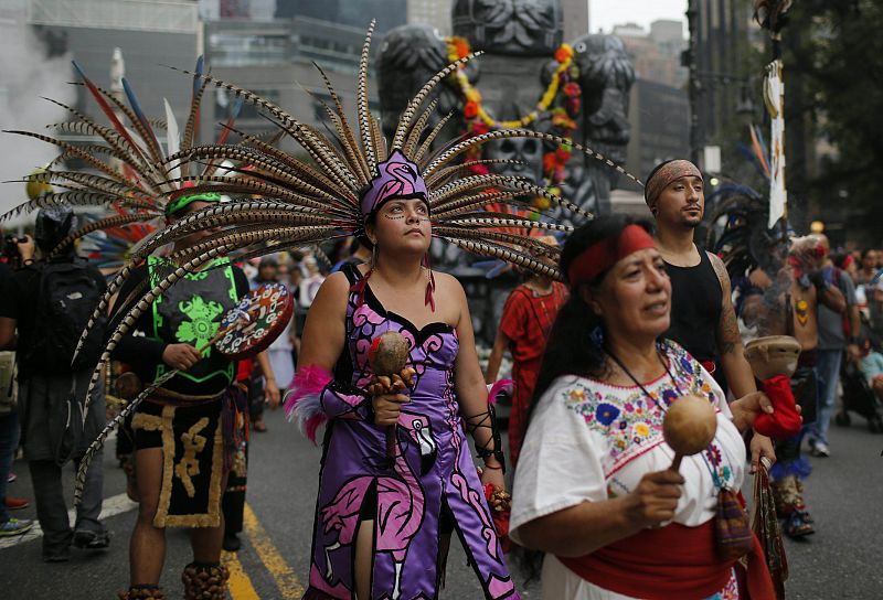 Los neoyorquinos salen a la calle contra el cambio climático.