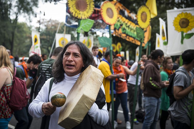 Nueva York acoge una gran marcha popular contra el cambio climático que se espera que reúna a unas 100.000 personas.