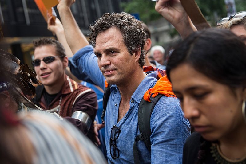 El actor Mark Ruffalo participa en la marcha contra el cambio climático en Nueva York.