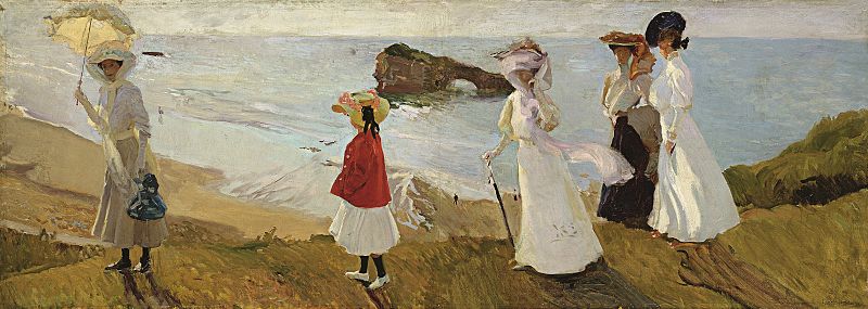 Sorolla, "Paseo del faro. Biarritz" (1906)