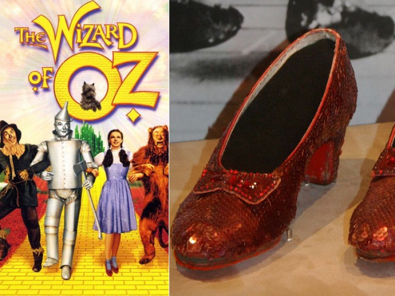 Los zapatos de Dorothy en "El mago de Oz" son uno de los objetos más famosos de la historia del cine.