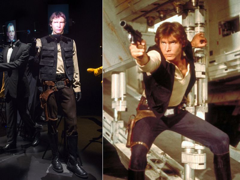 Harrison Ford es una de las estrellas de la muestra. Tanto Indiana Jones como Han Solo tienen un vestuario muy característico.