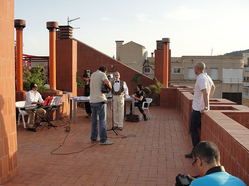 Ensayo en la azotea del barrio de Sarriá, Barcelona